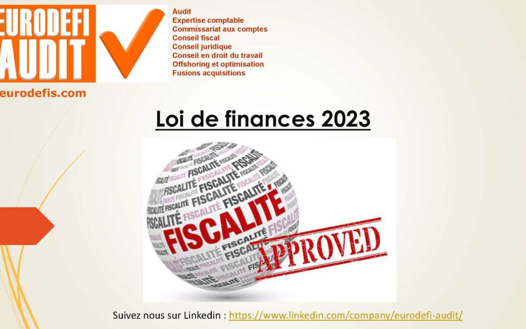 Loi de finances 2023